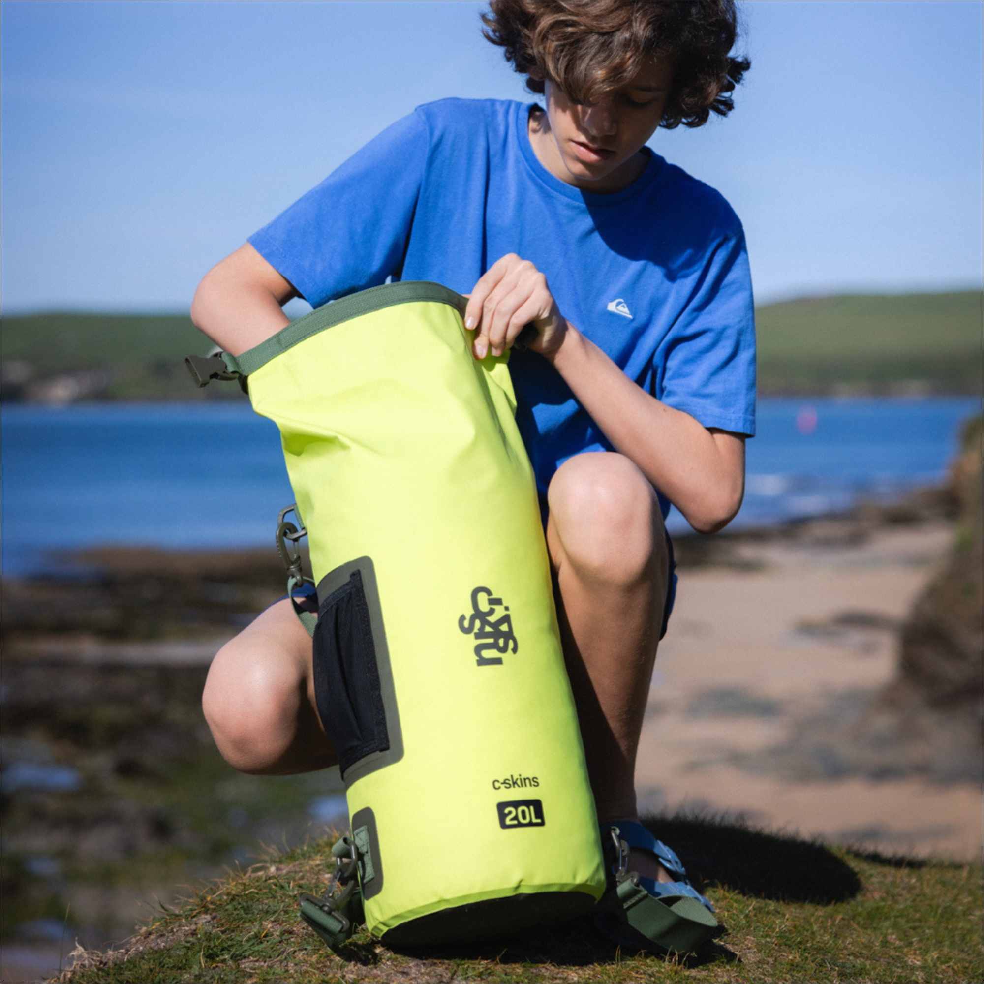 2026 C-Skins Session 20L Dry Bag C-DBSE20 - Flash Green